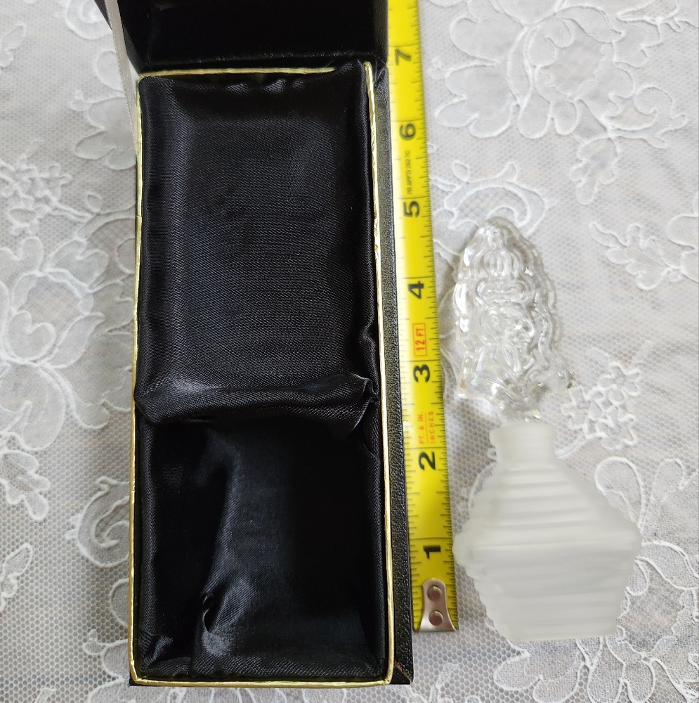 VINTAGE I. W. RICE & CO Crystal Glass Perfume Bottle - Never Used, In Box - Picture 8 of 9